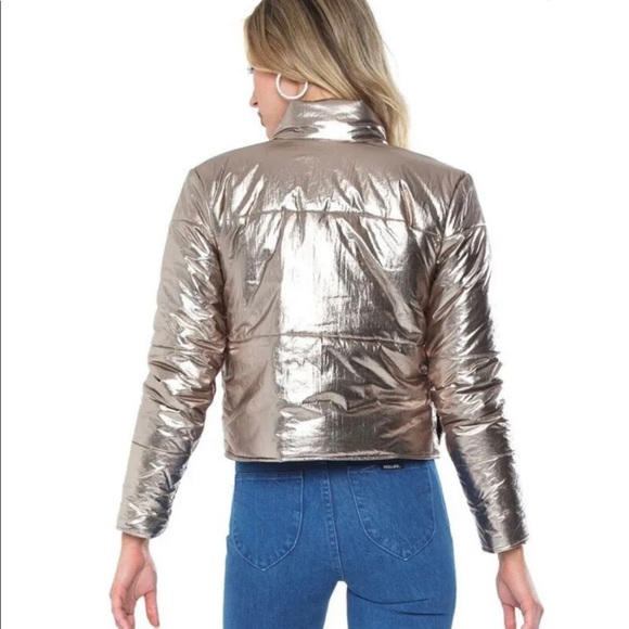 Bella metallic crop puffer - Picture 2 of 6